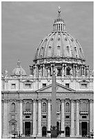 Basilic Saint Peter, catholicism's most sacred shrine. Vatican City (black and white)