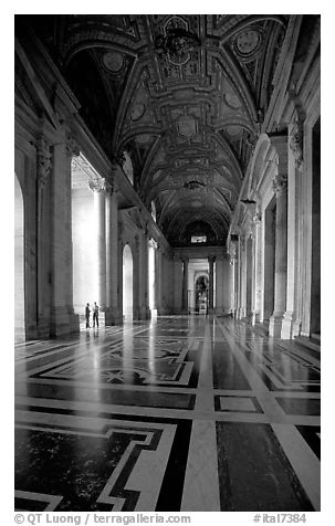 Entrance of Basilica San Pietro. Vatican City (black and white)