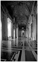 Entrance of Basilica San Pietro. Vatican City (black and white)