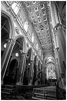 Interior of Chiesa di Sant' Angelo a Nilo. Naples, Campania, Italy ( black and white)