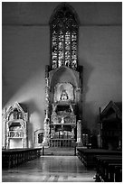 Altar. Naples, Campania, Italy (black and white)