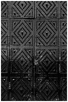 Detail of the door of church Gesu Nuovo. Naples, Campania, Italy ( black and white)