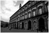 Royal Palace. Naples, Campania, Italy ( black and white)