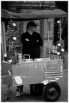 Lemonade vendor. Naples, Campania, Italy (black and white)