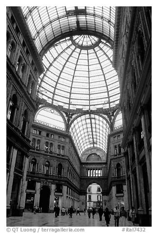 Roof and arcades of Galleria Umberto I. Naples, Campania, Italy