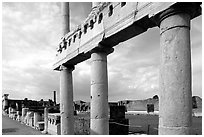 The Forum. Pompeii, Campania, Italy (black and white)