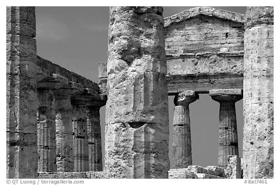 Doric-style Tempio di Cerere (Temple of Ceres). Campania, Italy