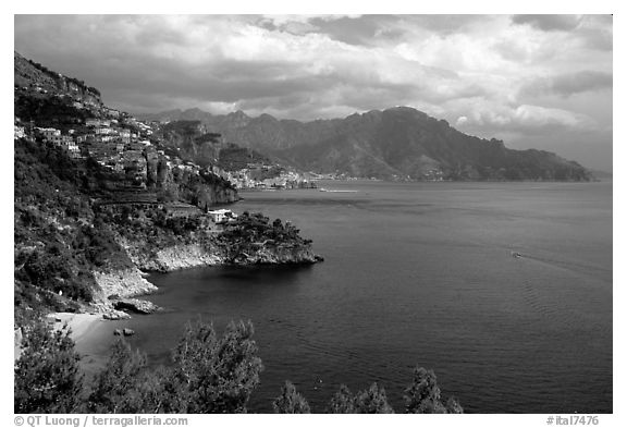 Steep coastline near Amalfi. Amalfi Coast, Campania, Italy