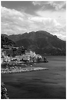 Amalfi. Amalfi Coast, Campania, Italy (black and white)