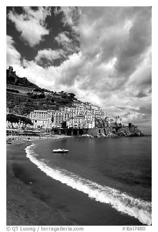 Beach in Amalfi. Amalfi Coast, Campania, Italy