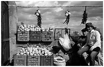 Lemon vendors. Amalfi Coast, Campania, Italy ( black and white)