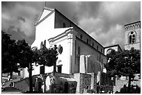 Piazza Duomo, Ravello. Amalfi Coast, Campania, Italy (black and white)