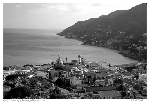 Vietri sul Mare. Amalfi Coast, Campania, Italy (black and white)