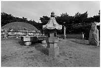 Seolleung of King Seonjong, Samreung Gongwon. Seoul, South Korea ( black and white)