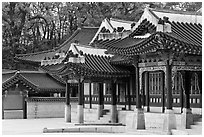 Huijeong-Dang, Changdeok Palace. Seoul, South Korea (black and white)