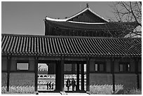 Gyotae-jeon, Gyeongbokgung royal Joseon palace. Seoul, South Korea (black and white)