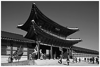 Heugnyemun gate, Gyeongbokgung. Seoul, South Korea ( black and white)