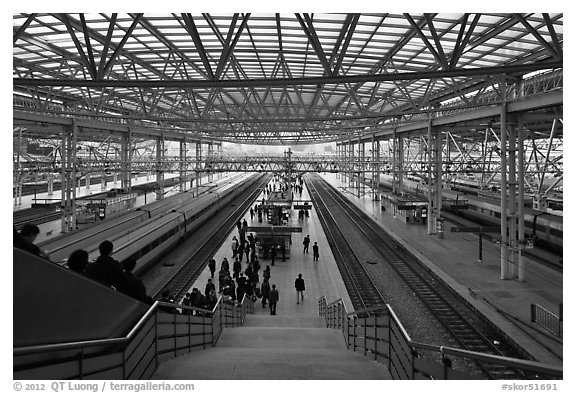 Seoul train station platforms. Seoul, South Korea