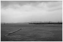 Incheon bay. South Korea ( black and white)
