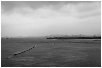 Incheon bay. South Korea (black and white)