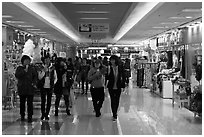 Underground shopping center. Daegu, South Korea (black and white)