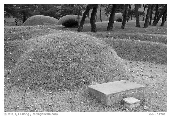 Burial mounds. Hahoe Folk Village, South Korea