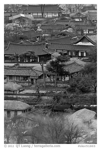 View from above. Hahoe Folk Village, South Korea