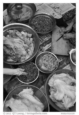 Preparing traditional winter kim chee. Gyeongju, South Korea