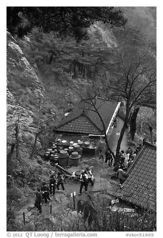 Sangseonam hermitage from above, Mt Namsan. Gyeongju, South Korea