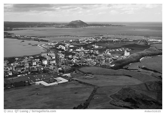 Seongsang-ri. Jeju Island, South Korea (black and white)