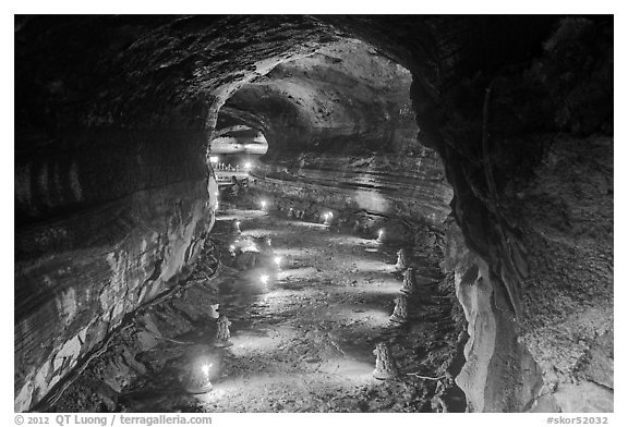 Manjanggul Lava tube. Jeju Island, South Korea