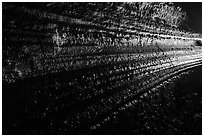 Lava flowlines,  Manjanggul. Jeju Island, South Korea (black and white)