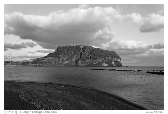 Beach and Tuff Cone,  Ilchulbong. Jeju Island, South Korea