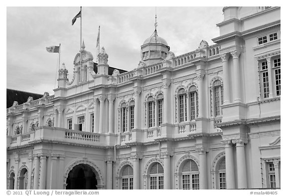 City Hall. George Town, Penang, Malaysia (black and white)