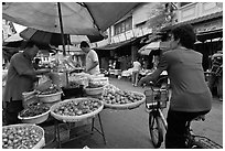 Street market, chinatown. George Town, Penang, Malaysia (black and white)