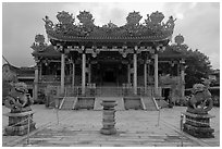 Khoo Kongsi facade. George Town, Penang, Malaysia (black and white)