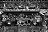 Lanterns and ceramics, Khoo Kongsi. George Town, Penang, Malaysia ( black and white)