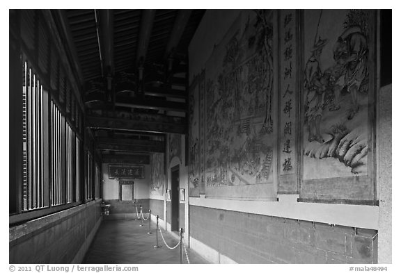 Murals in back gallery, Khoo Kongsi. George Town, Penang, Malaysia