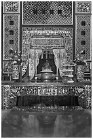 Side altar, Khoo Kongsi. George Town, Penang, Malaysia ( black and white)