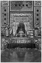 Side altar, Khoo Kongsi. George Town, Penang, Malaysia (black and white)