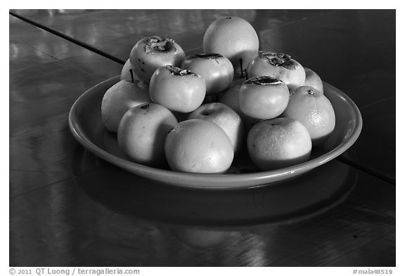 Fruit offering,  Hock Tik Cheng Sin Temple. George Town, Penang, Malaysia