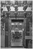 Penang Gelugpa Buddhist Association temple. George Town, Penang, Malaysia (black and white)