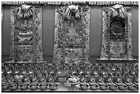 Tibetan thangka art. George Town, Penang, Malaysia ( black and white)