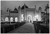 Masjid Kapitan Keling at twilight. George Town, Penang, Malaysia (black and white)