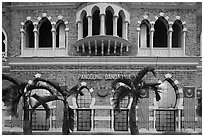 Panggung Bandaraya facade detail. Kuala Lumpur, Malaysia ( black and white)