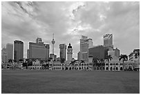 Kuala Lumpur Skyline from Merdeka Square. Kuala Lumpur, Malaysia (black and white)
