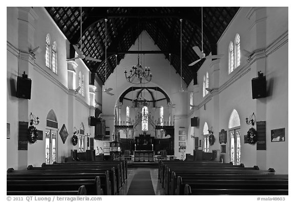 Interior of St Mary Cathedral. Kuala Lumpur, Malaysia