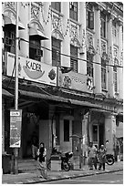 Shophouses, Little India. Kuala Lumpur, Malaysia ( black and white)