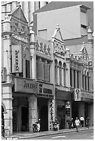 Shophouses, Chinatown. Kuala Lumpur, Malaysia ( black and white)