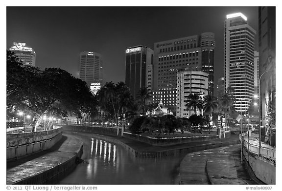 Confluence of Sungai Klang and Sungai Gombak (where the city founders first set foot). Kuala Lumpur, Malaysia